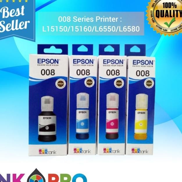 

Tinta Epson 008 1Set Untuk Printer L15150 L15160 L6550 L6580