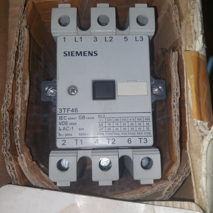 KONTAKTOR 3TF46 80A 3P 380VAC SIEMENS