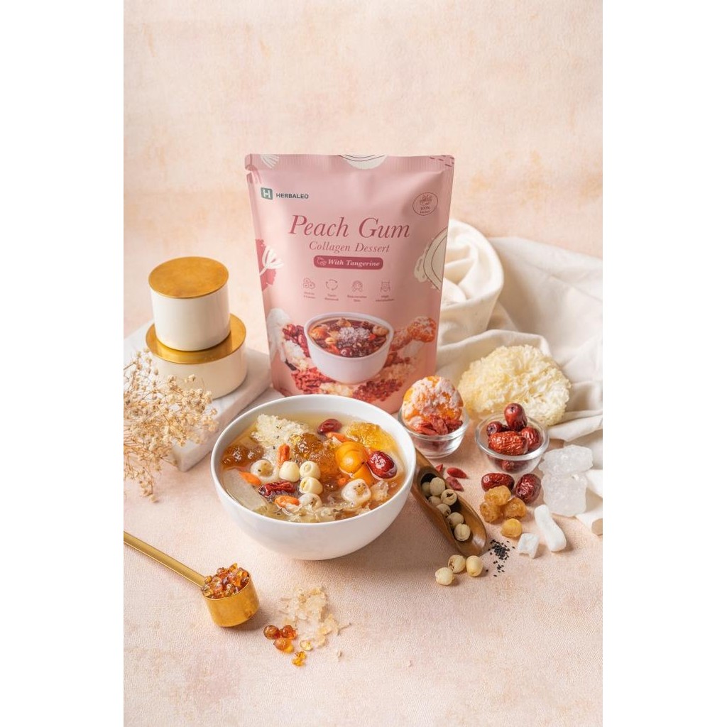 

READY STOCK PEACH GUM COLLAGEN DESSERT WITH TANGERINE !!!!!