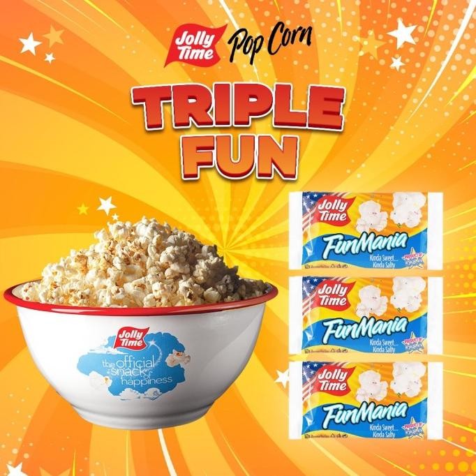 

READY STOCK JOLLY TIME MIRCOWAVE POPCORN TRIPLE PACK - LIVE !!!!!