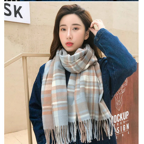 Syal Korea Scarf Wool Cashmere Winter Autumn
