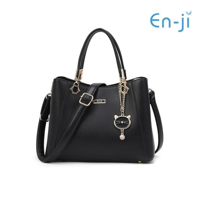 EN-JI HYOJU HANDBAG - BLACK SLING BAG SELEMPANG TAS LUCU UNIK GEMOY GEMES KEKINIAN MODERN KAIN HALUS