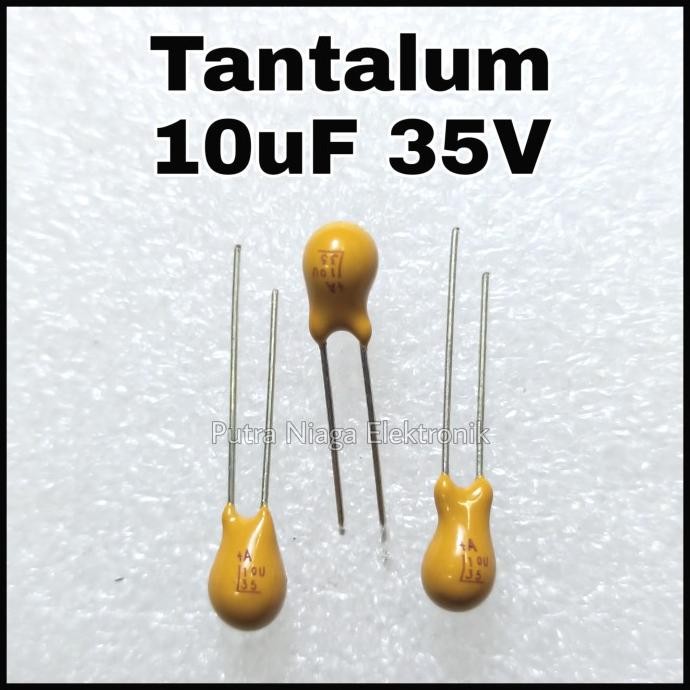 Diskon (2) Kapasitor Tantalum 106 10uF 35V / 10 uF 35 V putr4n Berkualitas