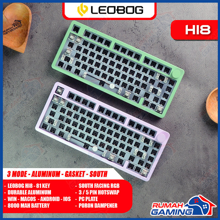P R O M O Mechanical Keyboard - LEOBOG HI8- 75% - 3 MODE - Aluminum - South RGB