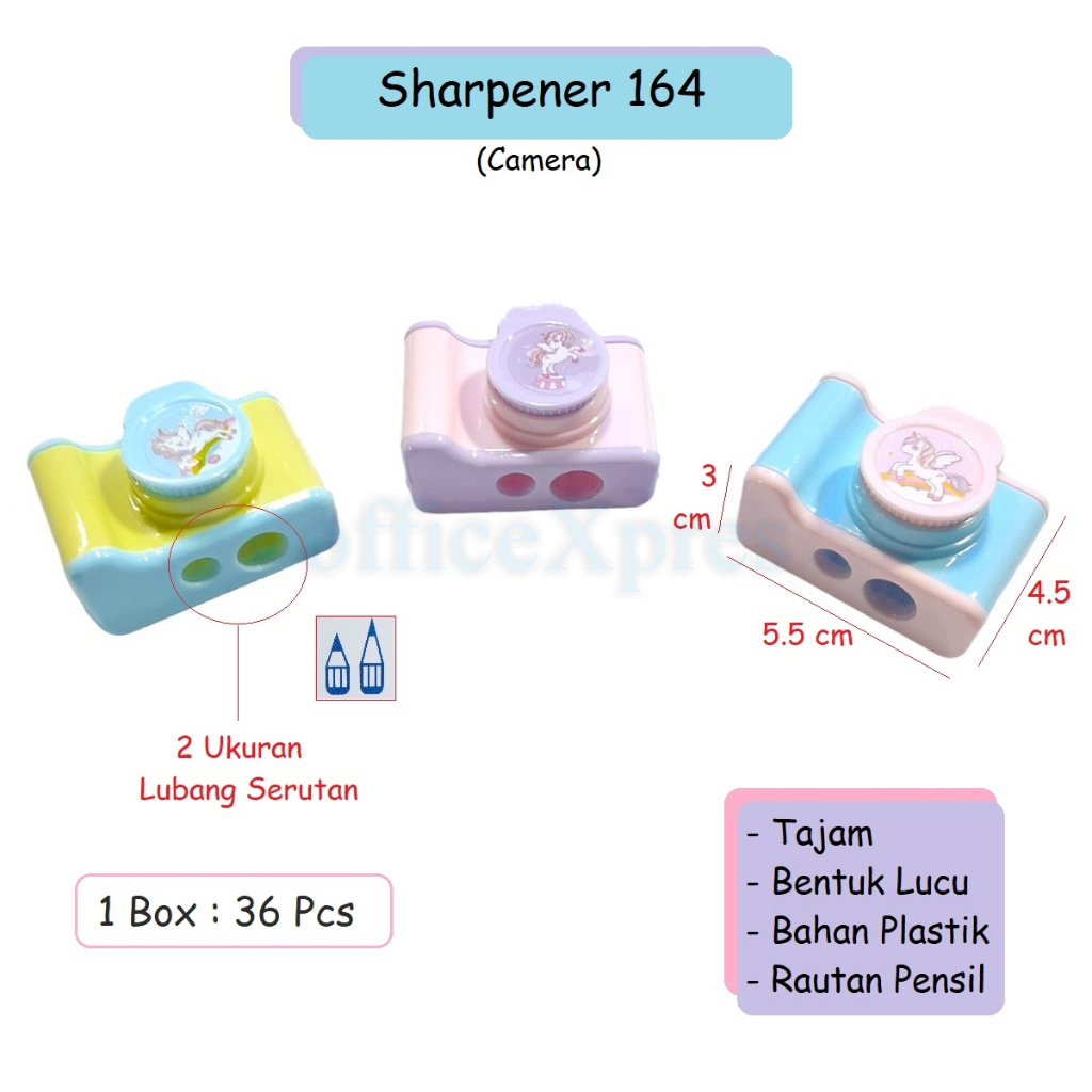 

Serutan Pensil Lucu / Rautan Camera / Serutan Fancy / Rautan Manual Pencil Sharpener 164