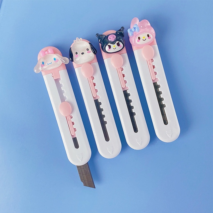 

Mini cutter karakter lucu bentuk kartun pisau kecil kartun kuromi melody alat tulis kreatif - GG0307