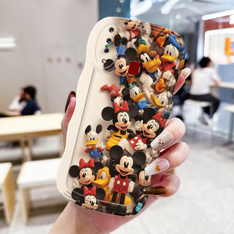 Casing Hp Untuk Samsung Galaxy A20s Case gelombang Sisi Softcase Silikon Kesing pola Mickey Mouse Ca