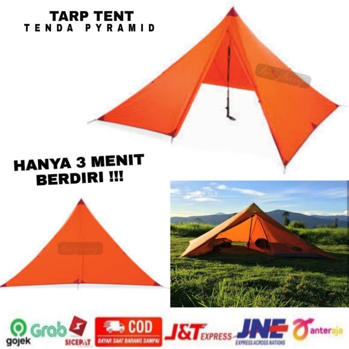 READY Tenda Camping Pyramid Tarptent 2P Waterproof Bushcraft Ultralight