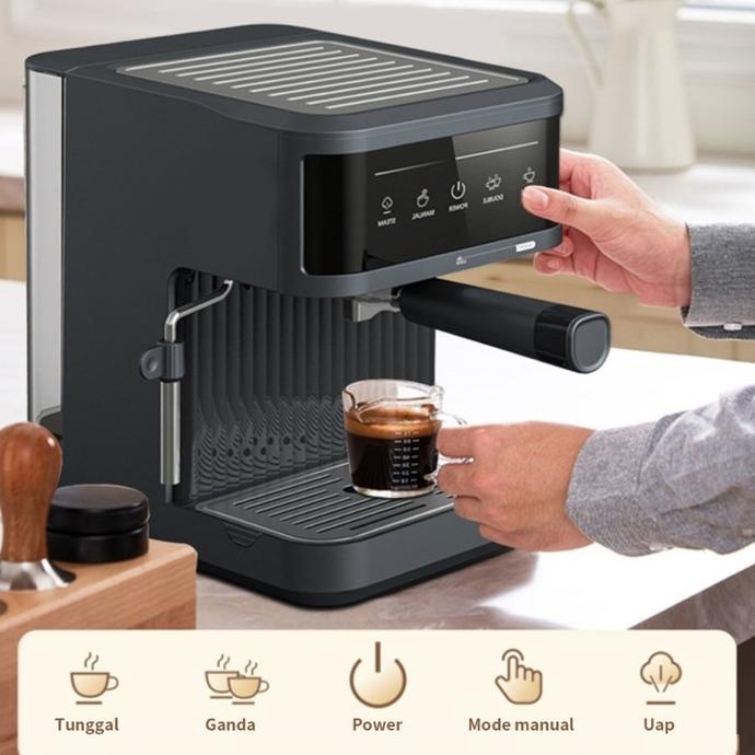 Mesin Kopi Espresso 20 Bar 850W 1.8L Espresso Coffee Maker Machine Mesin Espresso Kopi Maker Espress