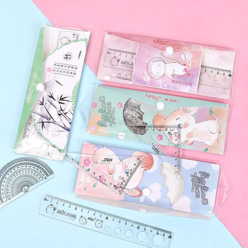 

Penggaris Set 4 in 1 Ruler Stationery Lucu RL0018