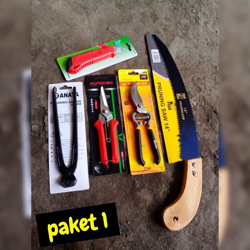 PANA paket alat bonsai cutter / gergaji lancip prohex / gunting dahan / gunting pruning viper