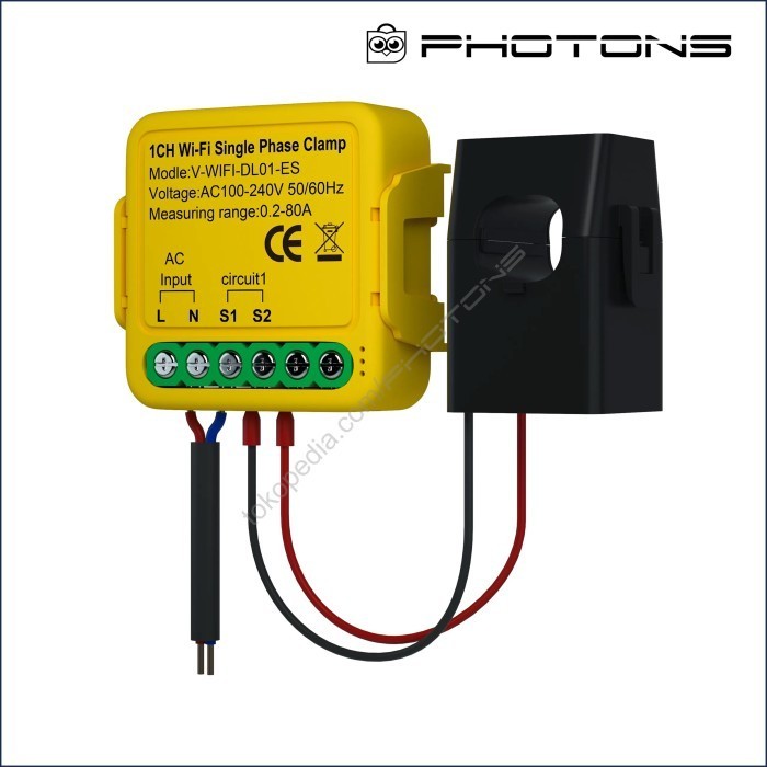 Jual Tuya Smart Energy Meter 80A Wifi With Current Transformer Clamp Kwh