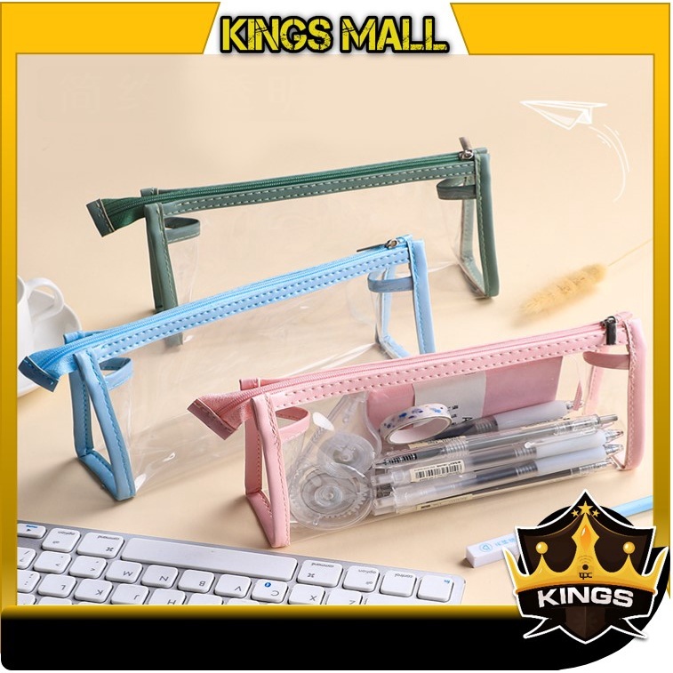 

KINGS - S5993 Kotak Pensil Bening / Kotak Pensil Kapasitas Besar Multifungsi / Pencil Case Bening /