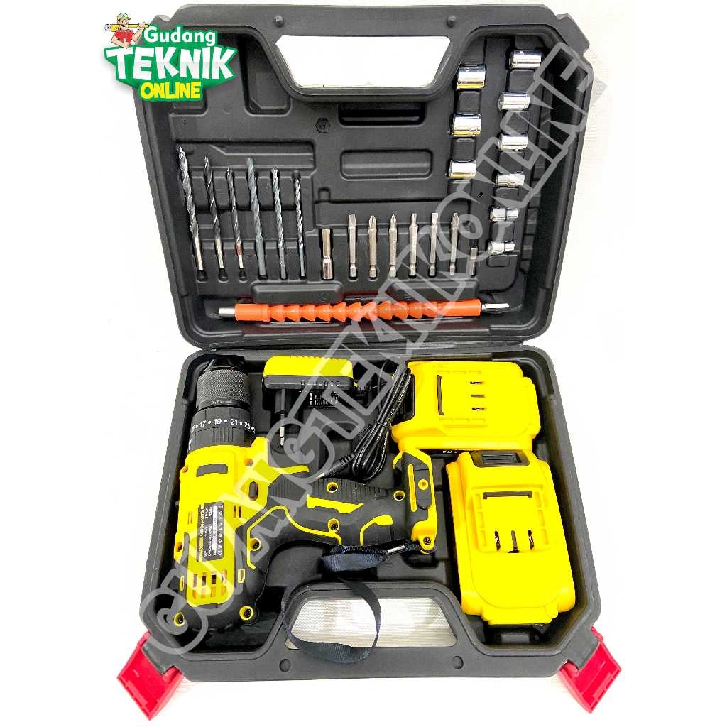 READY MDON Cordless Drill 10mm / Mesin Bor Tangan BATERAI Besi Kayu Beton - Impact Drill MDON 12TS