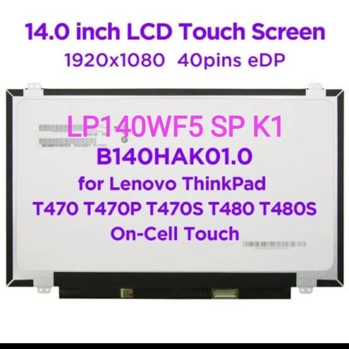 LED LCD LENOVO THINKPAD T470 T470P T470S T480 T480S TOUCHSCREEN