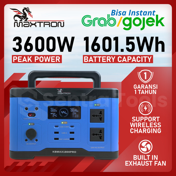 PORTABLE POWER STATION 3600W MAXTRON KBMAX1800PRO