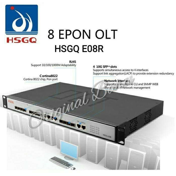 OLT HSGQ E08R EPON OLT 8PON 1GFTTH EPON OLT 8 PORT
