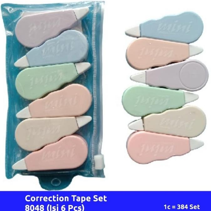 

Correction Tape 8048 Pastel (Isi 6 Pcs)