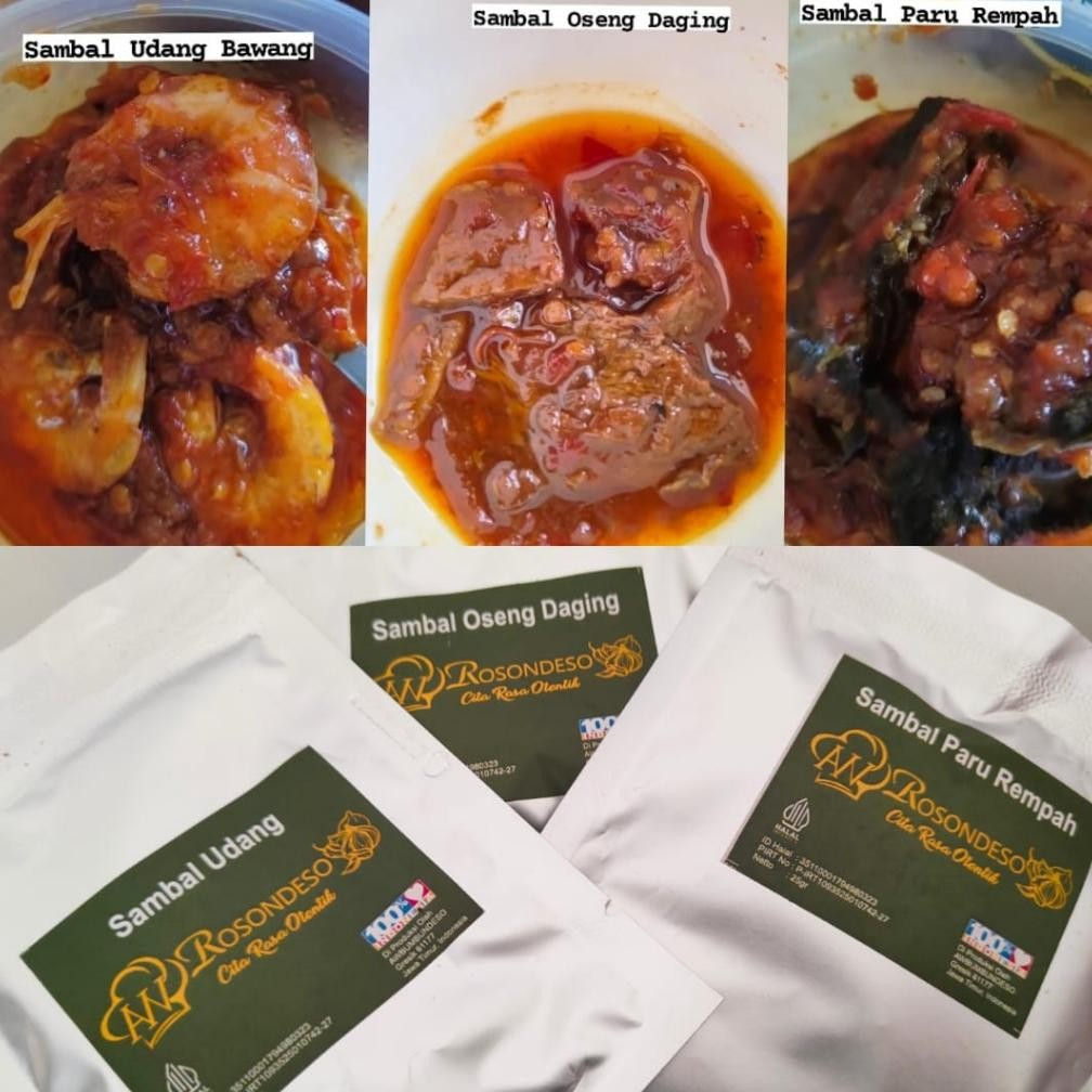 

Sambal Sachet 25gr Sambal awbumbu ndeso SamBhojo Sambal Sachet Sambal Baby Cumi Roa Paru Udang Teri Medan BawangTerasi