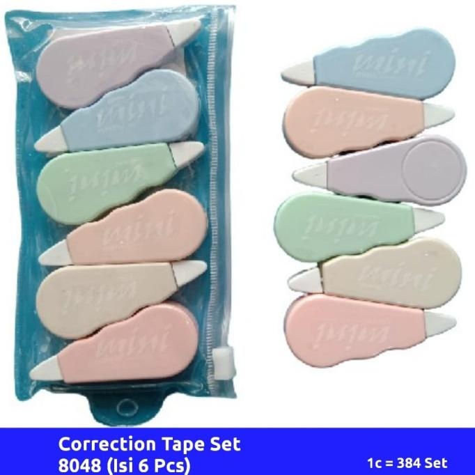 

Correction Tape 8048 Pastel (Isi 6 Pcs)