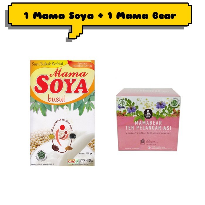 Paket Mama Bear teh pelancar asi & mama soya