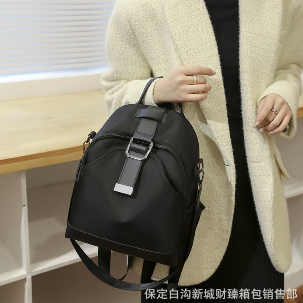 JNH TB-08 tas ransel waterproof wanita backpack kuliah sekolah import jepang korea hitam TERLARIS