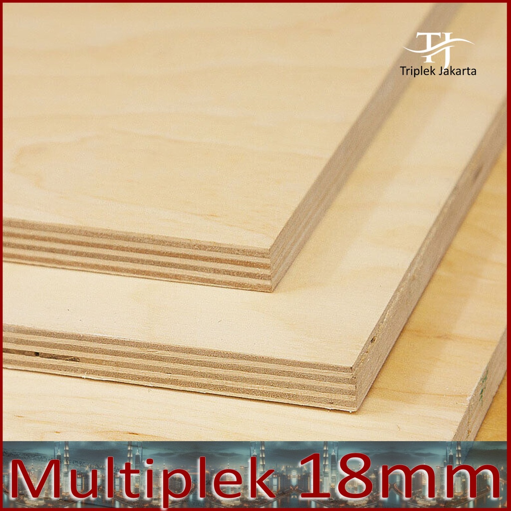 Multiplek 18 mm 190x20 cm | Palem Grade A | Triplek 18mm 20x190 cm
