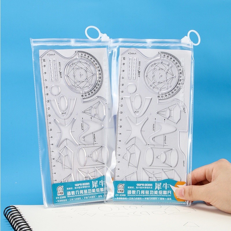 

[LOGU] Penggaris busur derajat multifungsi, Multi function geometric ruler