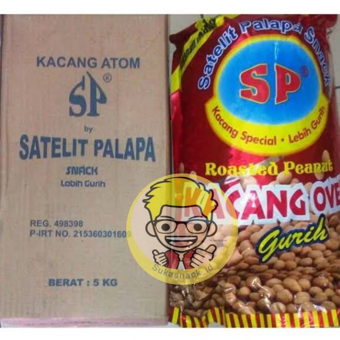 

GROSIR 1 DUS KACANG ATOM SATELIT PALAPA / KACANG TELOR TELUR PANGGANG