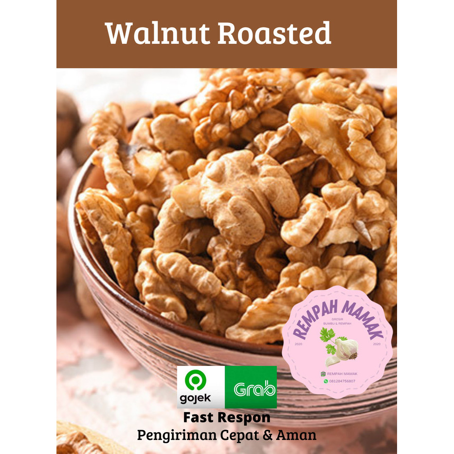 

Kacang walnut panggang 500gram/ roasted walnut / kacang otak