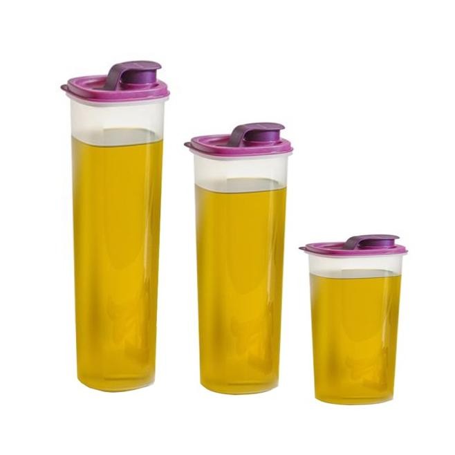 Botol Nyak Botol Kecap Tupperware Cooking Oil Set (3) Ukuran Berbeda