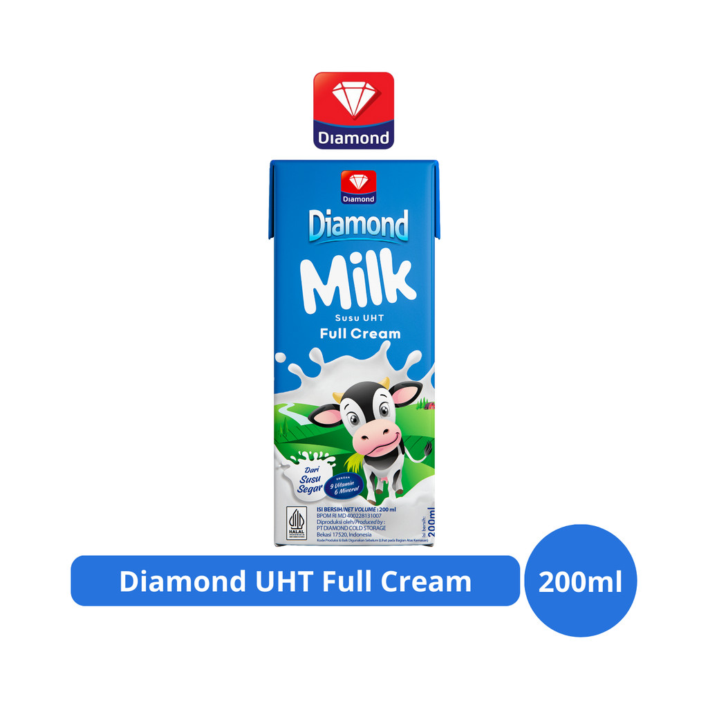 

Diamond Milk Susu UHT Full Cream 200ml