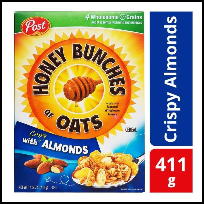 

Post Honey Bunches Of Oats Cereal Crispy Almonds 411G | Cereal | Oats