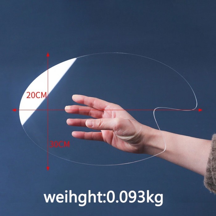 

Seka - 20*30Cm Palet Lukis Akrilik Transparan Oval / Acrylic Palette / Palet