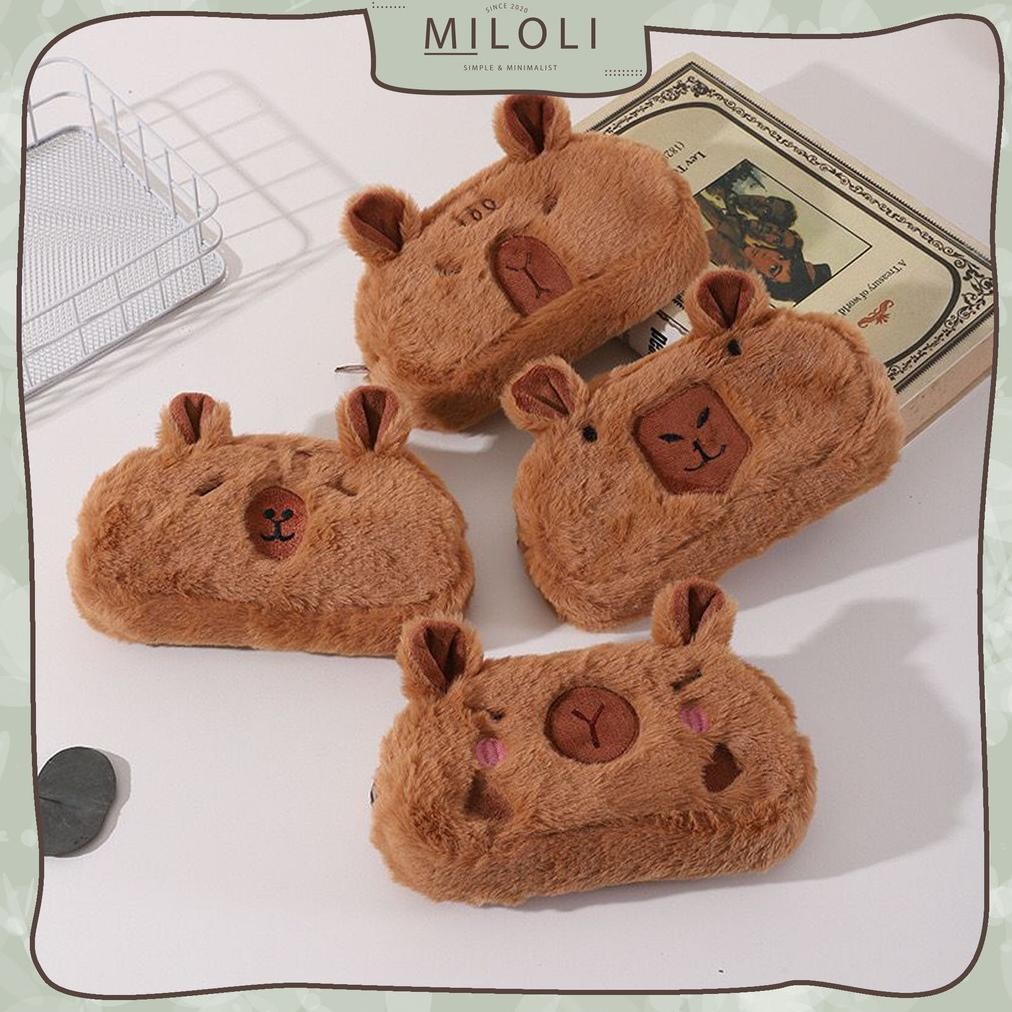 

Kekinian [Miloli] Kotak Pensil Large Capacity Capybara Pencil Case Minimalis Aesthetic Soft Korean Style Stationery - F0263 Gratis Ongkir