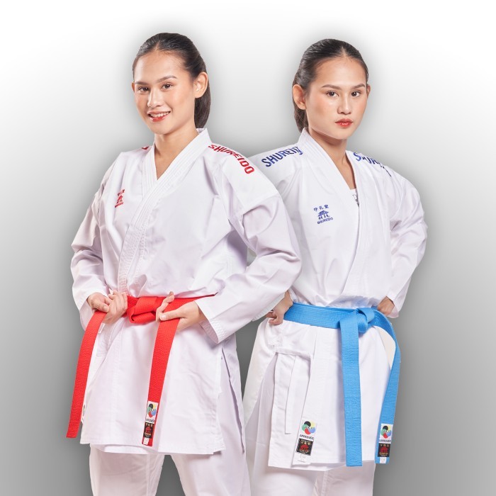 RED/BLUE Shureido Waza WKF Approved Karate Gi untuk Kumite - All Size
