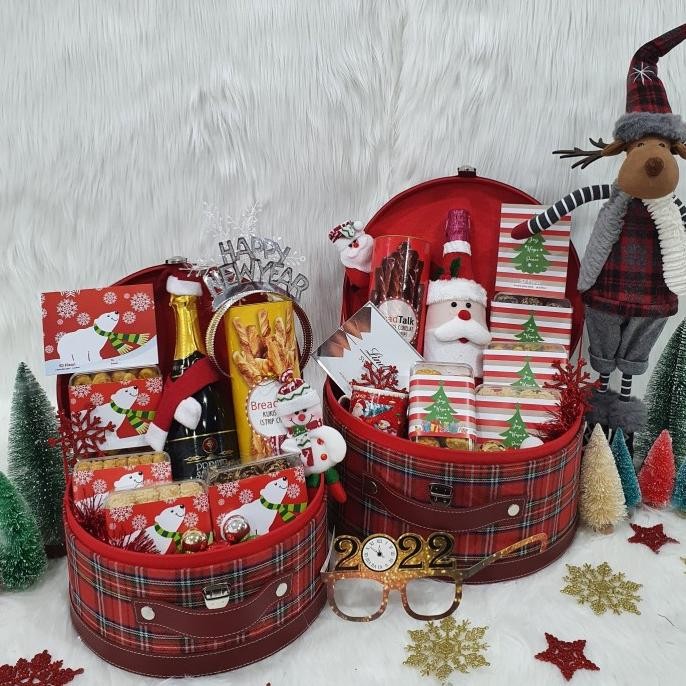 

Paket dekorasi hampers natal christmas parcel hadiah kue kering 4 PNK