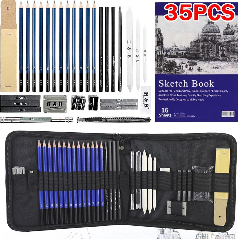 

Murah 33/35Pcs/Set Sketch Pencil Pisau Penghapus Dan Pensil Gambar Untuk Keperluan Sekolah Pencil Drawing Set Gratis Ongkir