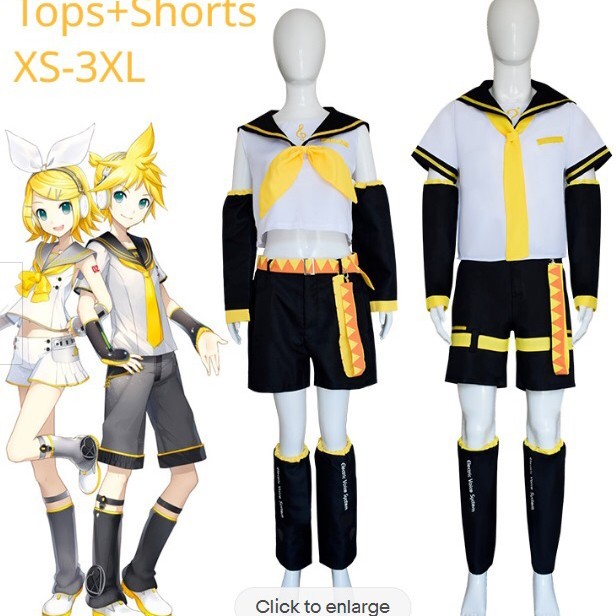 Rin Kagamine Set Costume Vocaloid Cosplay