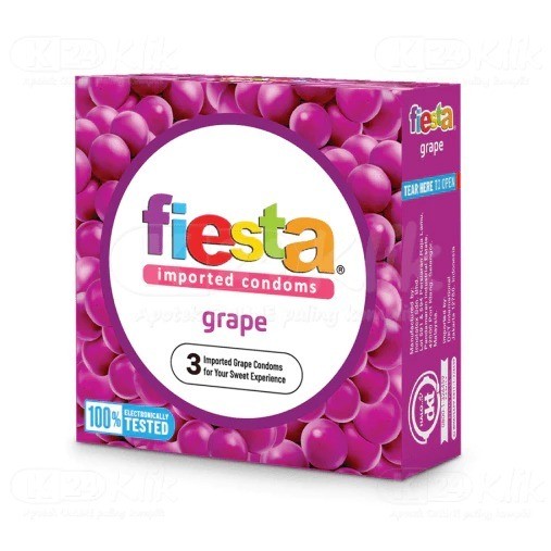 KONDOM FIESTA GRAPE ISI 3 PCS KONDOM RASA ANGGUR TERJAMIN MURAH [PRODUK TERBARU]
