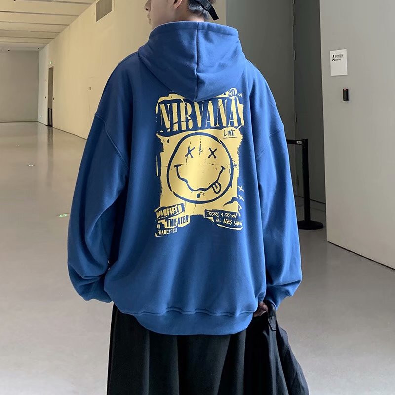 S - XXXXXL(6XL) Epix Apparel Jaket Hoodie SMILE NIRVANA Sablon Jumbo Bigsize Jacket Fleece Korean St