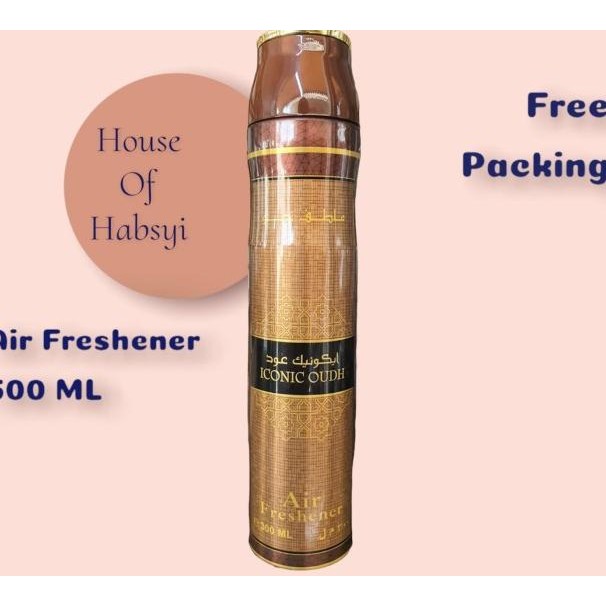 Air Freshener Iconic Oudh By Lattafa 300Ml Gharum Ruangan Oud