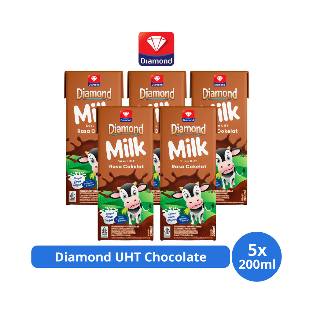 

Diamond Milk Susu UHT Chocolate 200ml x 5 pcs