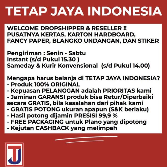 

Kertas HVS 80 GRAM PLANO Merek RAP isi 500 lembar