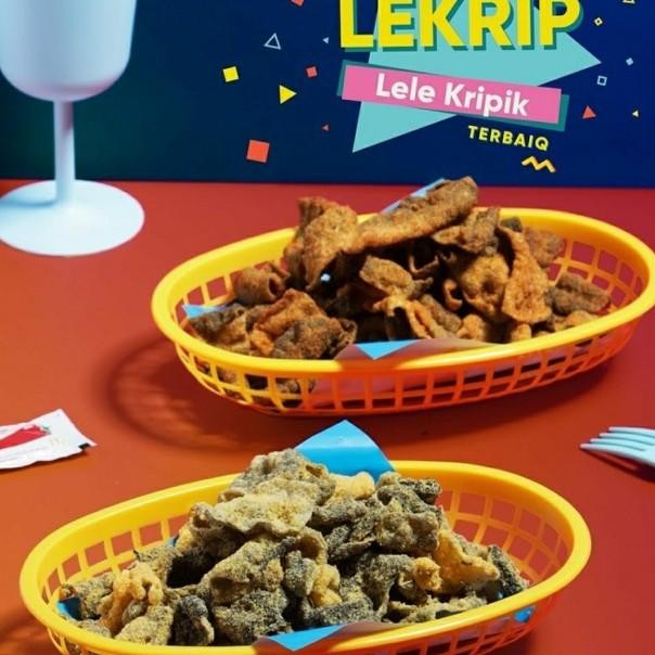 

Lekrip Kripik Kulit Lele Rasa Telur Asin