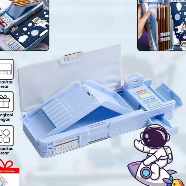 

Kotak Sil/Tempat Sil Anak Multifungsi Motif Lapisan Ganda Lucu