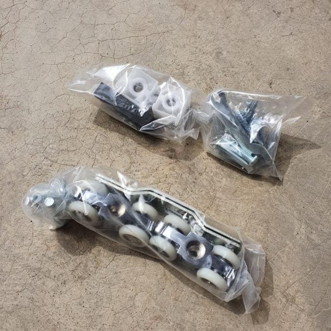 Aksesoris Pintu Geser / Sliding Satu Set (Rel, Handle, Dan Kunci)