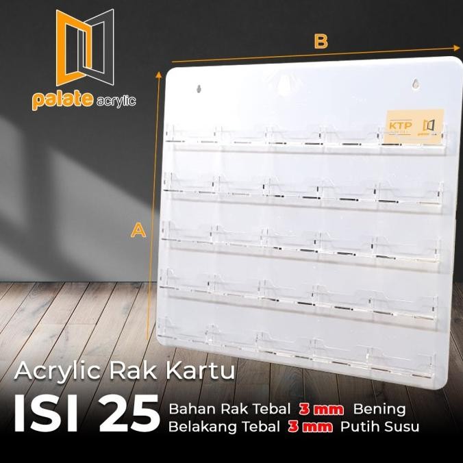 

TERBARU - Rak Kartu KTP Isi 25 Bahan Acrylic Bening / Akrilik