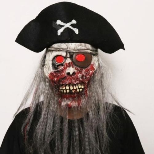 UYT Topeng pesta Topeng Bajak Laut Masker wajah hantu horor topeng Zombie menyeramkan topeng hallowe