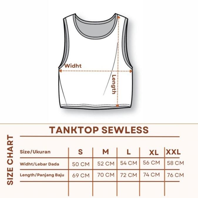 High Quality Tanktop Pria Low Cut Sewless Hitam Black Beachwell Bali